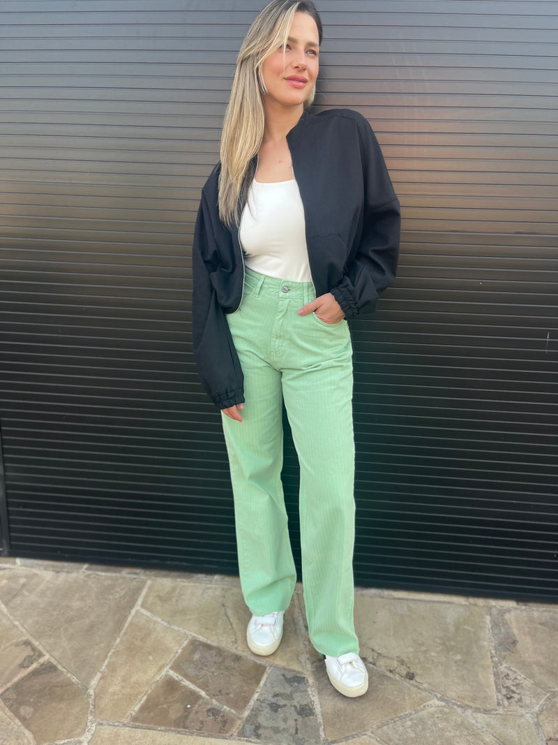 Calça Listrada Verde - Kali Store