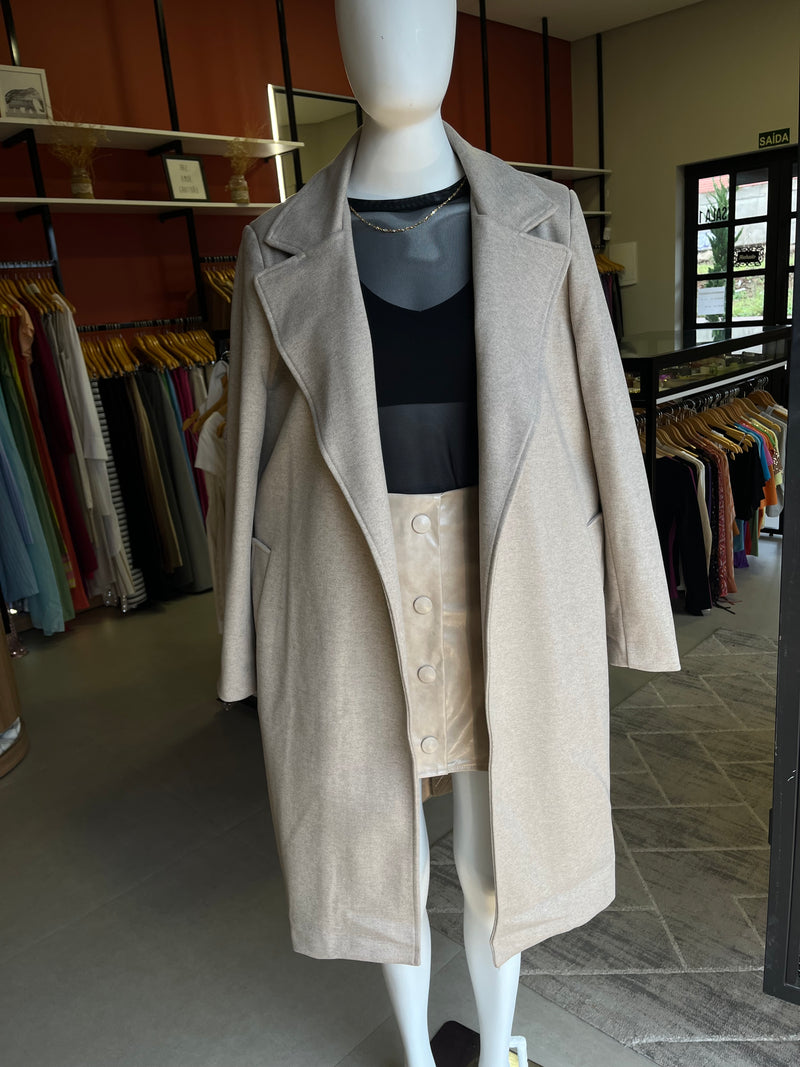 Casaco Sobretudo - Areia - Kali Store