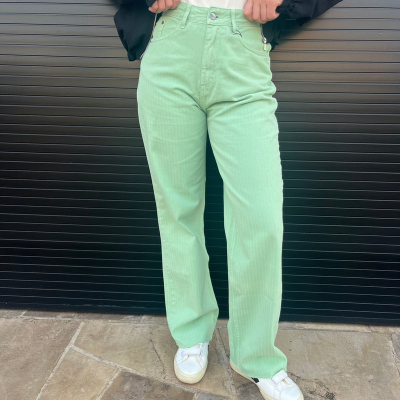 Calça Listrada Verde - Kali Store